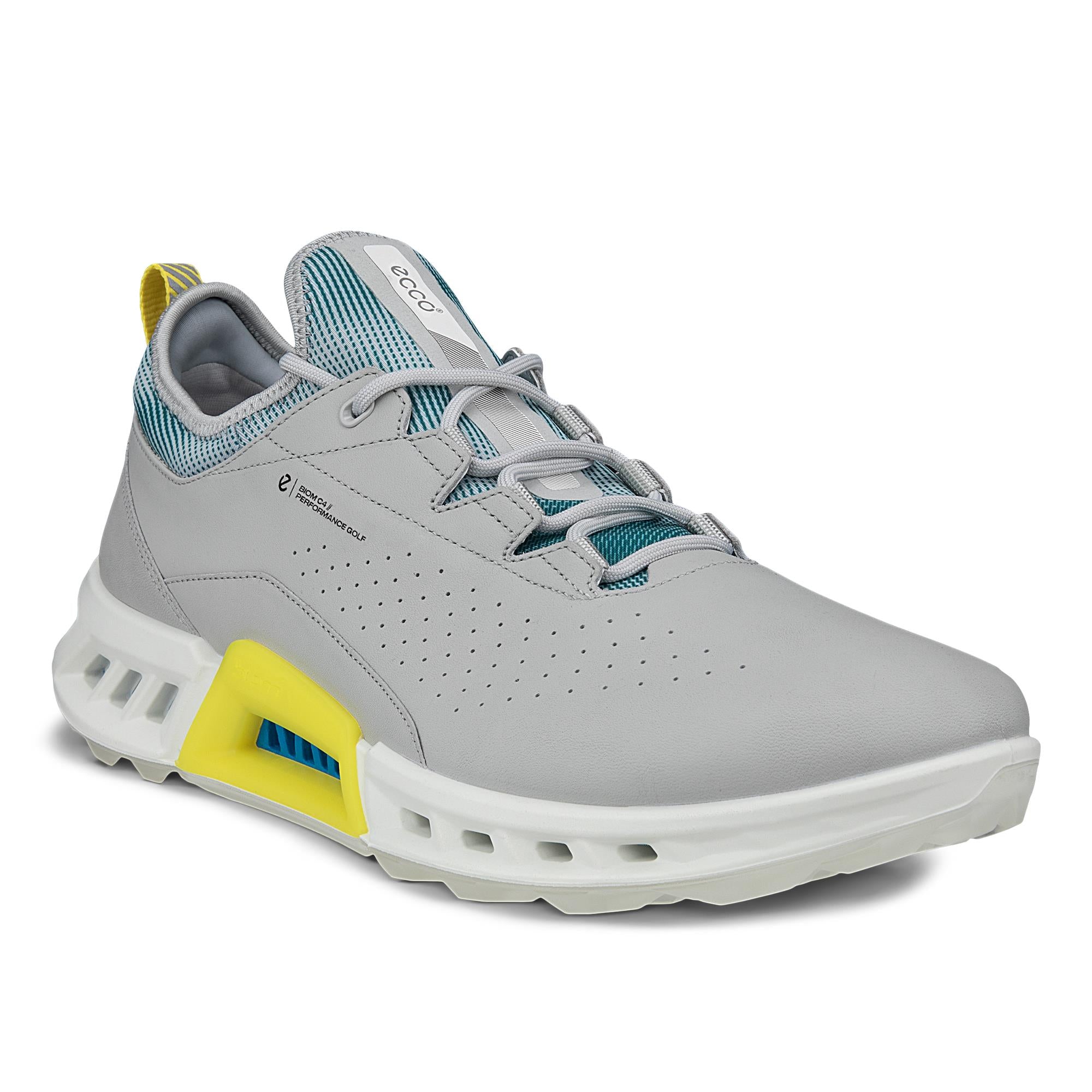 Ecco Biom C4 Gore-Tex Mens Golf Shoe Concrete/Bay Green